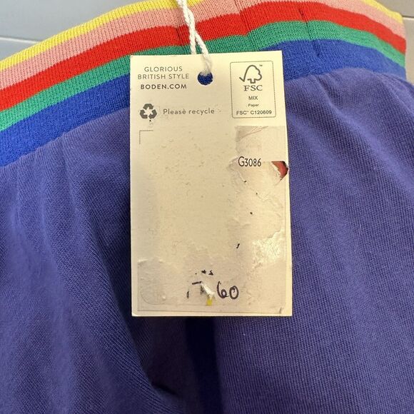 NEW Mini Boden 4-5Y Skort Jersey Applique Rainbow Sunshine Skirt Shorts Girl 4T - Picture 12 of 12